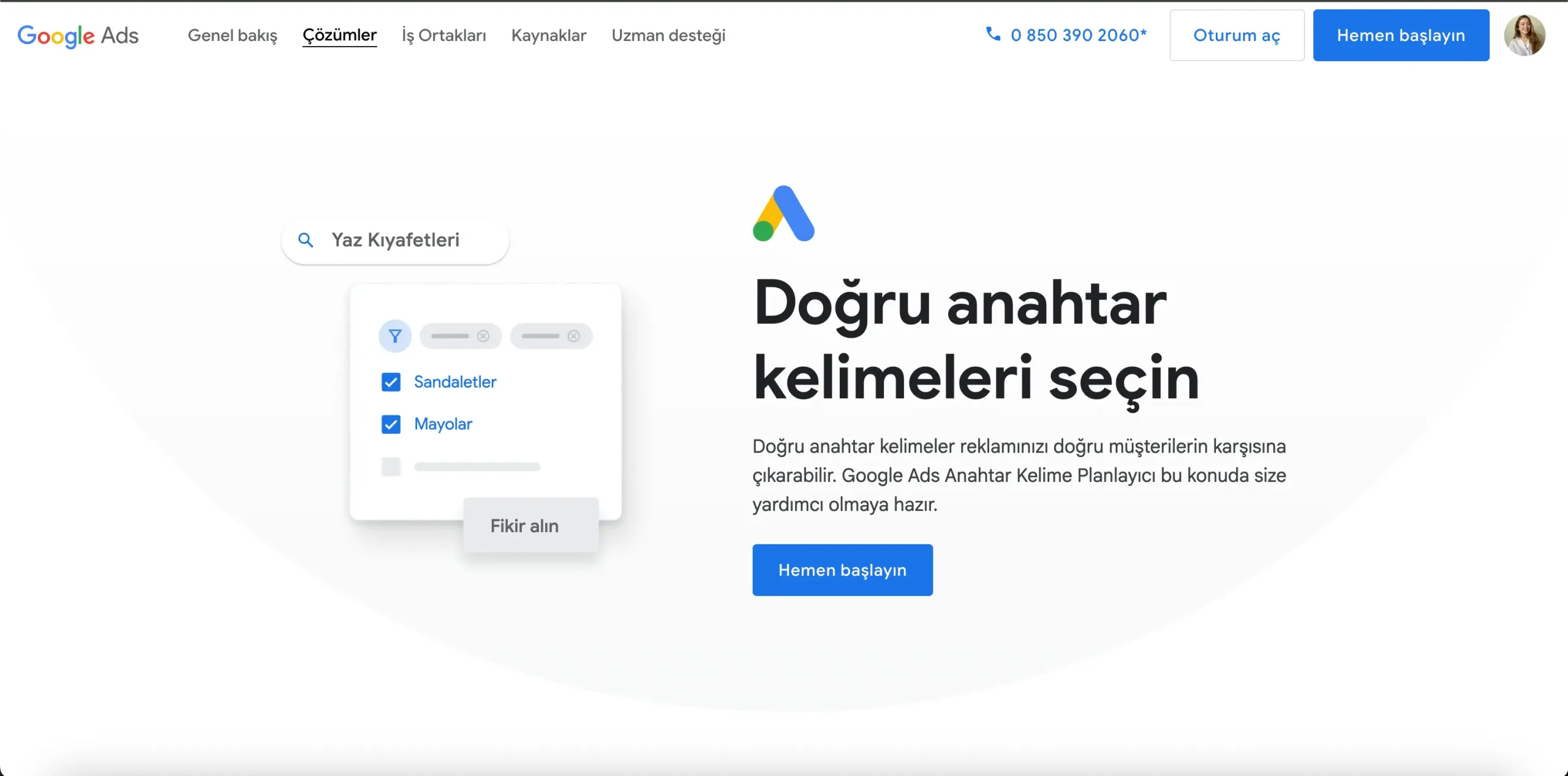 google anahtar kelime planlayıcı